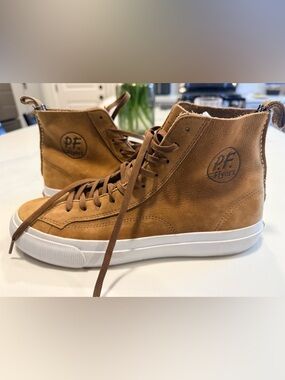 P.F. Flyers Men’s Tan Suede High-Top Sneakers
